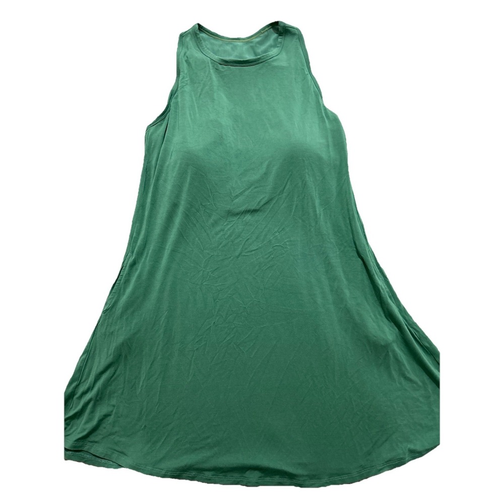 Shebird Tunic‎ Tank Dress Built in Bra Size 7/XL Sage Green Pockets